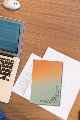 Green Orange Ombre Bullet Journal | Dot Grid Notebook