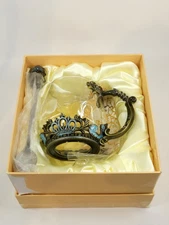 Luxury Enamel Glass Tea Coffee Cup with Spoon Gift Set Vintage Style Floral