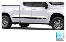 Chevy Silverado Gloss Black RST Crew and Double Cab Body Side Decals 2019-2026