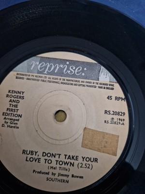 Kenny Rogers & First Edition   Ruby, Don't Take Your Love To Town   7''   RS20829