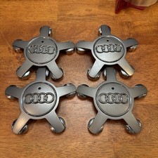 4x Audi Wheel Center Cap Set Silver 4f0 601 165 N Oem 135mm A3 A4 A5 A6 A7 A8 Q5
