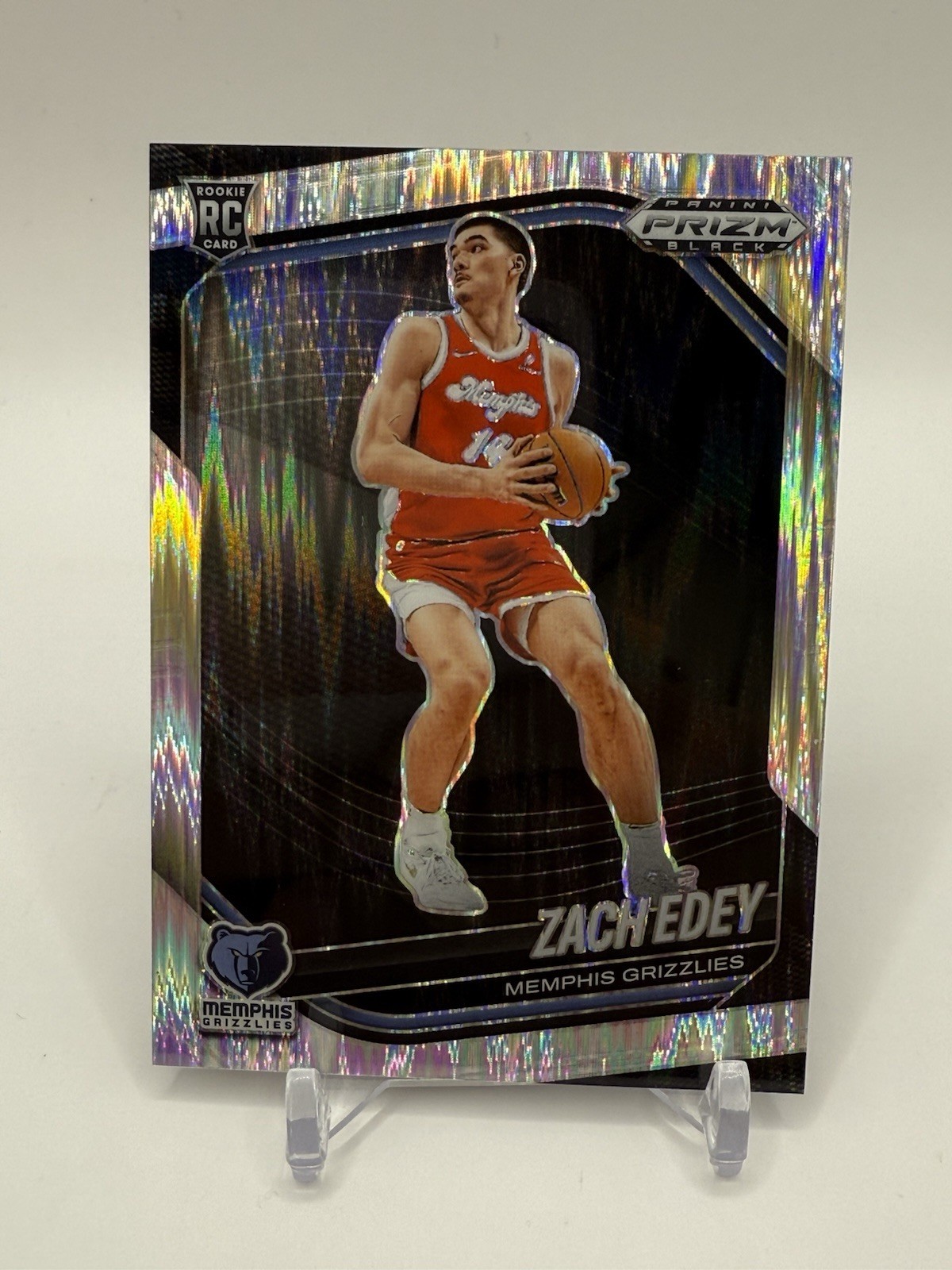 2024-25 Panini Prizm Black - Zach Edey #64 Skewed Prizm /249 (RC)