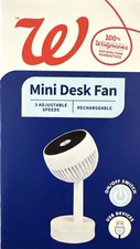 Mini desk fan Walgreens brand USB with 3 adjustable speeds And It  s rechargable
