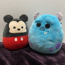 Disney Pixar Squishmellow Mickey Mouse Sully Monsters Inc 8  Plushie Lot