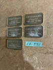 5 ENGELHARD 1 OZ. .999 FINE SILVER BARS