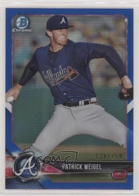 2018 Bowman Chrome Prospects Blue Refractor 138/150 Patrick Weigel #BCP190 z7h