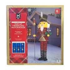 Member's Mark 8' Pre-Lit Pop-Up Twinkling Nutcracker Holiday Yard Decor