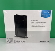 NETGEAR EAX20-100NAS Dual Band Wi-Fi 6 MU-MIMO Mesh Range Extender AX1800 SEALED