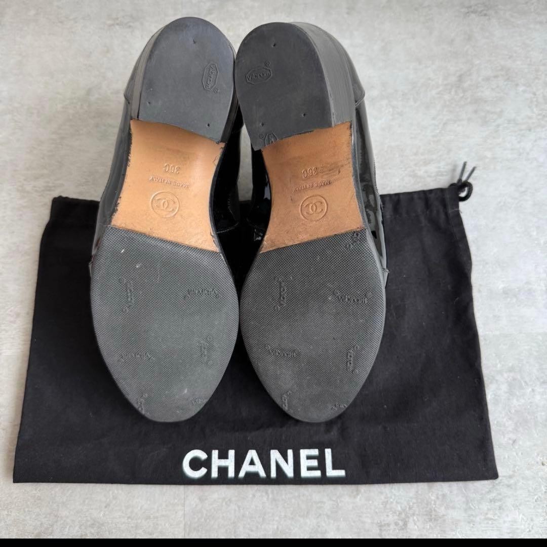CHANEL ankle Boots Shoes Cocomark EU 36 US 6 Black Auth Excellent From JAPAN thumbnail 6