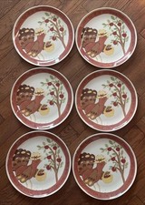 6 Pottery Barn Kids Thanksgiving Turkey Melamine 9 Plates SET EXCELLENT