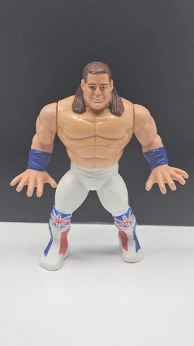 Hasbro WWE WWF Original Series 4 The British Bulldog Davey Boy Smith Figure 1991