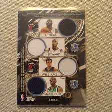 06-07 Topps Luxury Box Relics 8 Wade Nowitzki Shaq O'Neal Terry Game Used 51/79