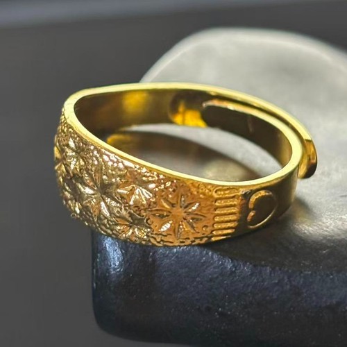 Vintage Gold-plated? (NOT SURE) Gold-tone Ring marked ' 999 ', Size 9 adjustable - Picture 4 of 6