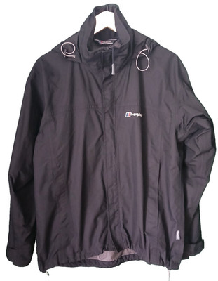 Berghaus Mens Jacket Medium Aquafoil Waterproof Black Vgc Lightweight 
