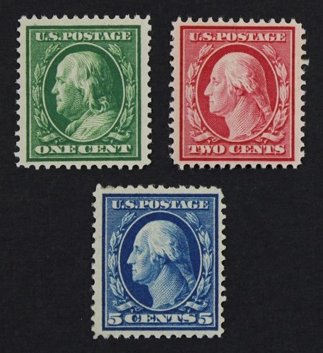 CKStamps: US Stamps Collection Scott#374 375 378 Mint H OG