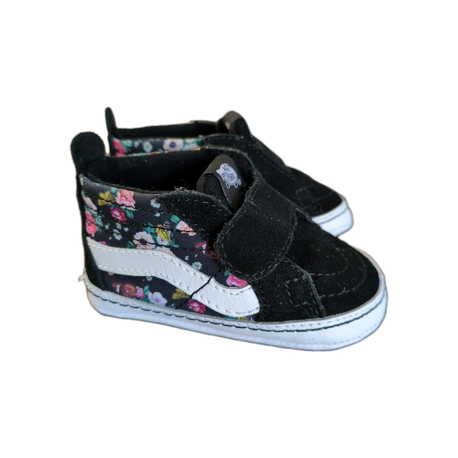 SAOLA Suola morbida flessibile furgoni bambina piccoli fiori stampa bianco e nero taglia 4