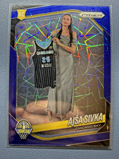 2025 Panini Prizm WNBA #85 Ajsa Sivka RC Blue Velocity Chicago Sky