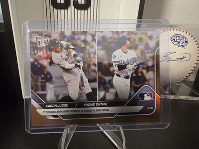 2025 MLB Topps Now Judge/Ohtani 239 Deep in same Inning Gold/50
