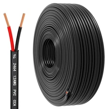 12 Gauge Wire 2 Conductor Electrical Wire, 12 AWG 3.3Mm² Wire PVC Cord, 12V/24V 