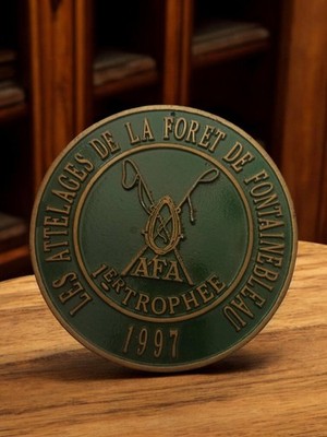 Altes Blechschild Die Gesänge des Waldes von Fontainebleau 1997 Deko Vintage