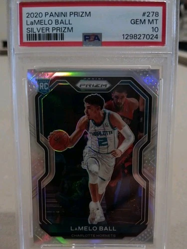2020-21 Prizm LaMelo Ball RC Silver Prizm Rookie #278 Hornets PSA 10