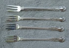 Gorham CAMBRIDGE Sterling Set 4 Cocktail Forks 5-1/2" No Mono 52g