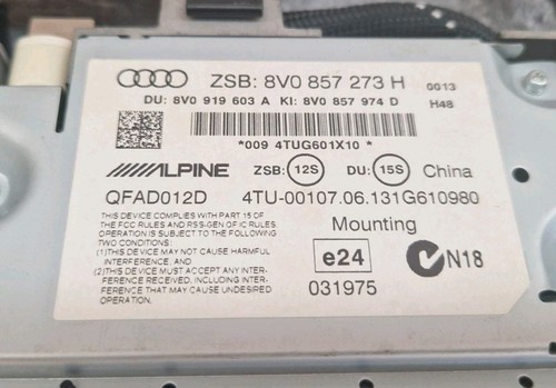 AUDI A3 8V 2012-16 DISPLAY BILDSCHIRM EINKLAPPBAR 8V0857273H MIT DEFEKT - Bild 4 von 6