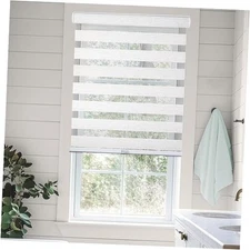  Zebra Blinds , Roller Window Shades , Blinds for 29"W x 72"H Basic Natural