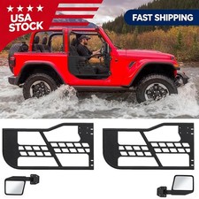 Tube Doors W Side View Mirror For 2007-2018 Jeep Wrangler Jk 2 Door Off-road Tube Doors W Side View Mirror For 2007-2018 Jeep Wrangler Jk 2 Door Off-road