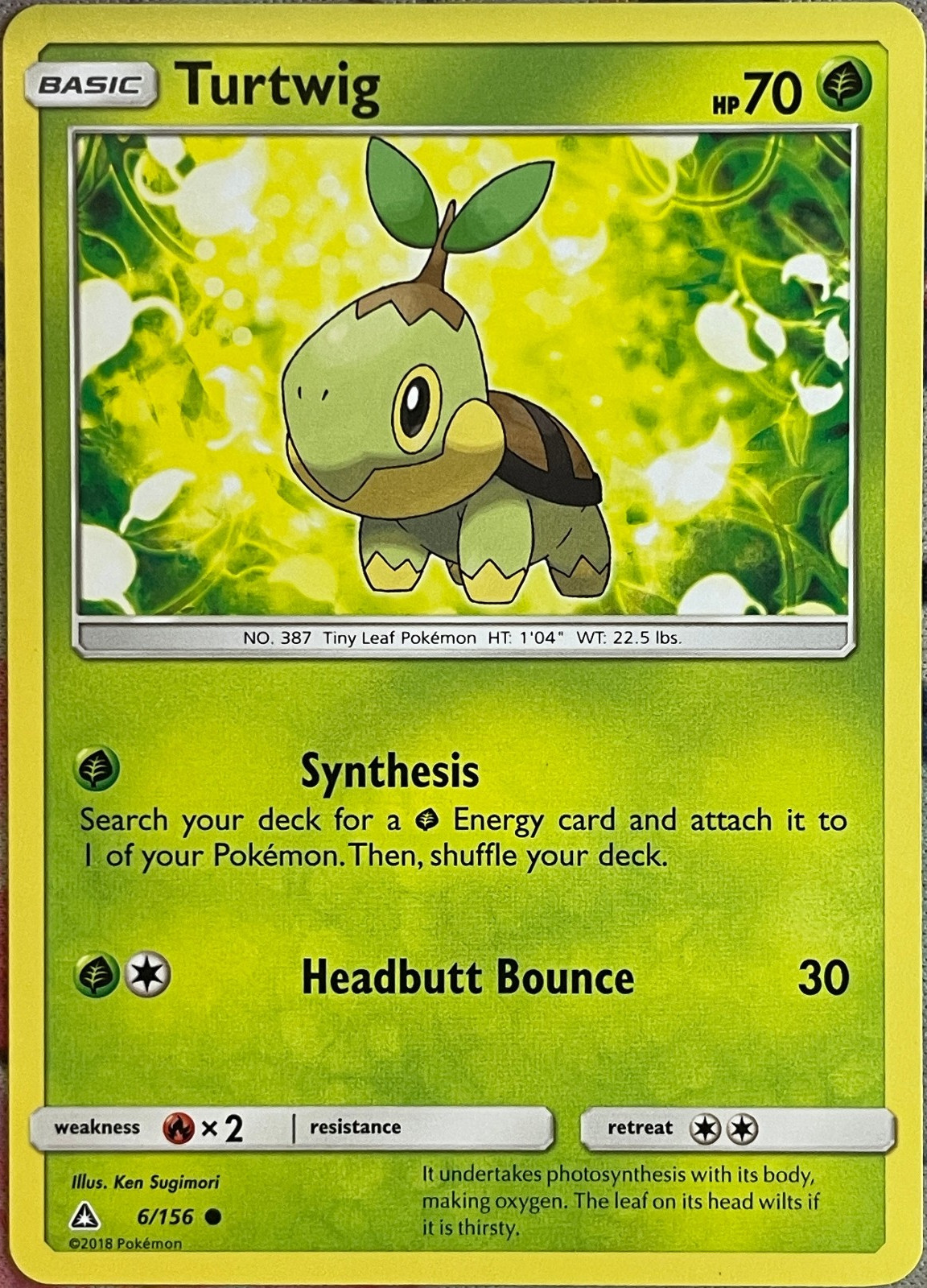 Turtwig - 6/156 - Ultra Prism Pokemon 2018