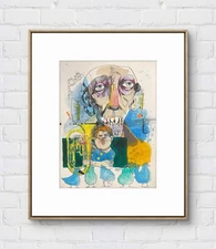 Faris Art: Tuba Practice: 10x14: Paper Unique Neo-Expressionism