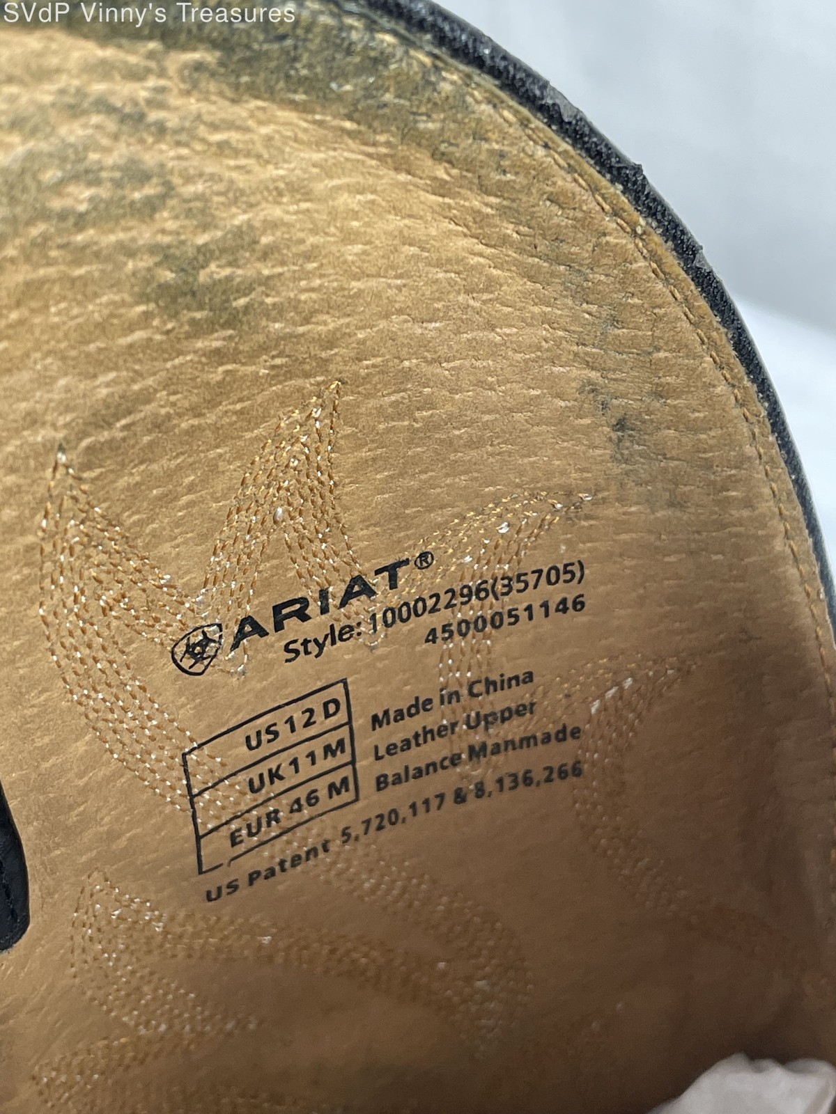 Ariat Western Performance Square Toe Black Leathe… - image 4