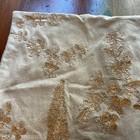 Pottery Barn Pillow Cover 20x20 Hummingbird Flower Gold — photo 3