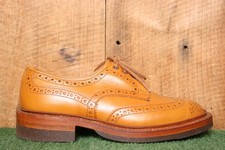 TRICKER'S 'Bourton' Acorn Tan Leather Country Brogue Derby Shoes UK 5.5 ≈ US 6.5