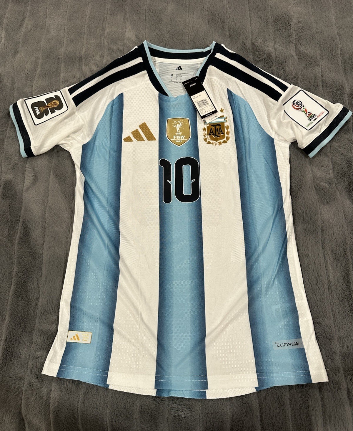 2026 Argentina Messi World Cup Jersey Home Player Version Soccer Jersey - Size M