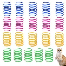 20 Pièces Jouet à Spirale pour Chat, Jouet à Ressort Pliable en Plastique, Jo...