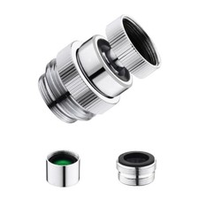 Copper Aerator Attachment Dual Thread Sink Tap to Garden Hose Swivel Connector