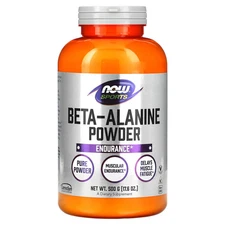 Now Foods Sports Beta-Alanine Pure Powder 17 6 oz 500 g GMP Quality Assured,