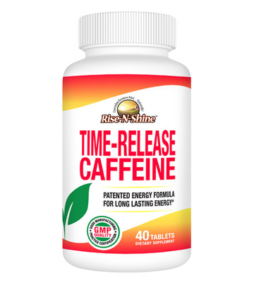 Time Release Caffeine Tablets Rise-N-Shine Energy Focus All Day Support