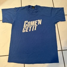 Vintage Men’s Purina Alpo Come‘N Get It Blue/White Single Stitch T-Shirt- Large