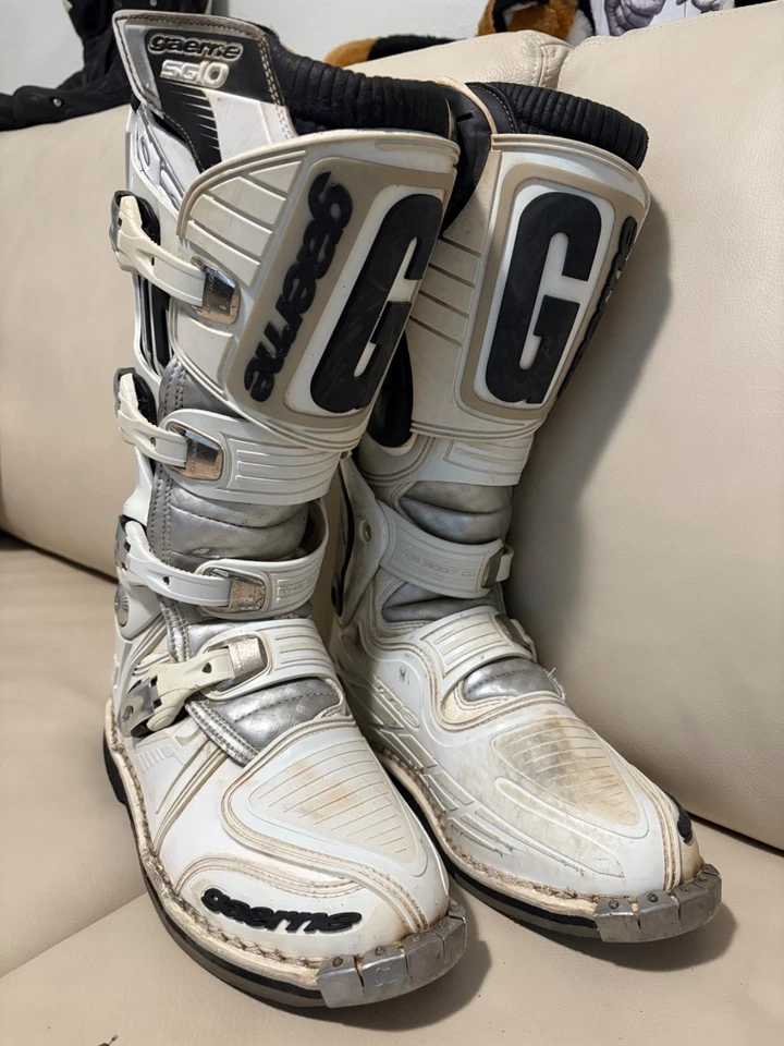 白色 Gaerne SG-10 男式 MX 靴子 美国尺码 9 Eur 43 — 第 4/4 张图片