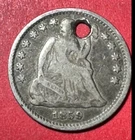 1859O US Seated LIBERTY Half Dime! "New Orleans" Mint! FINE & "Holed" Coin!