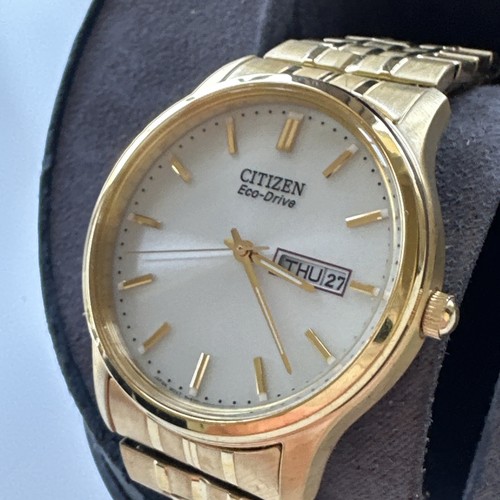 Citizen Men's Bracelet Eco Drive Flexible Band Men's Watch Item No. BM8452-99P - Picture 3 of 24
