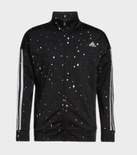 Adidas Tricot Allover Print 3 Stripes Zip Jacket Size Juniors XL/16