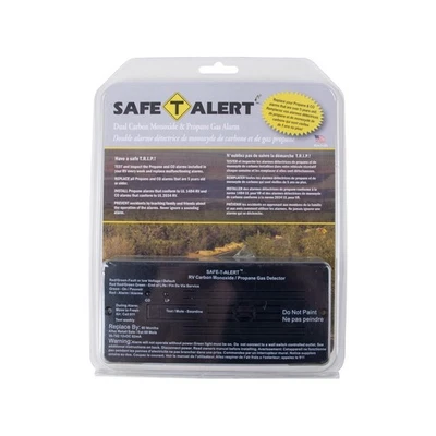 FIRST ALERT Safe T Alert 35-742-BL Dual LP/CO Alarm – Flush Mount Black RV Detector