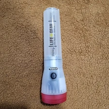 Life Gear Red LED Emergency Flashlight with Glow Handle