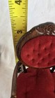 New Vintage Red Velvet French Victorian Style Dollhouse Chairs & Table Miniature — photo 7