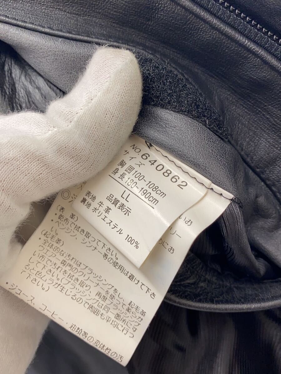 First Down Leather Jacket Blouson/Ll/Cowhide/Blk/… - image 4