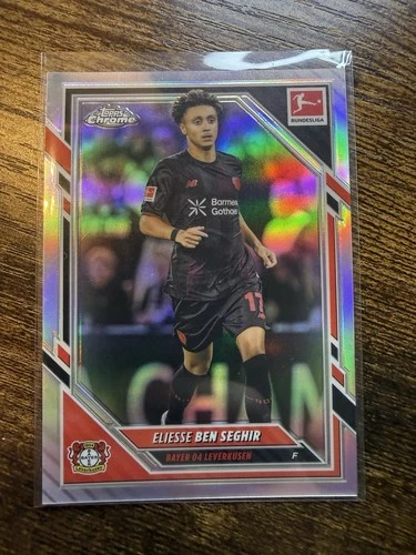 2025-26 Topps Chrome Bundesliga Eliesse Ben Seghir Refractor Leverkusen
