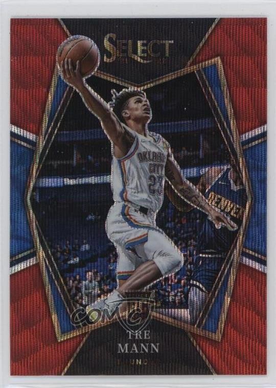 2021-22 Panini Select Premier Level Red Wave Prizm Tre Mann #141 1c9a